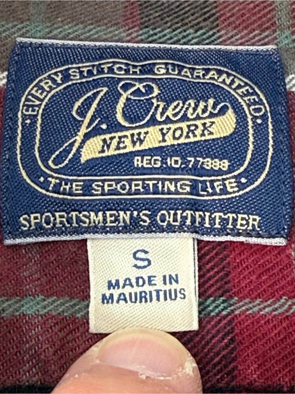J. Crew Red and Black Plaid Button-Down Shirt
